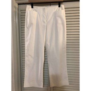 Armani Exchange Womens Off White Pant Size 8 Crop Wide Leg